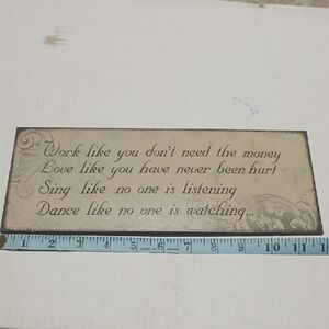 Inspirational Quote Wall Decor - Cream and Black